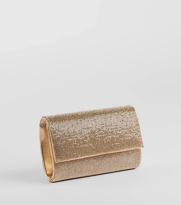 Luxe Glamour Rhinestone Box Clutch