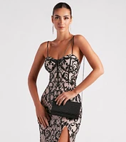 Prepare To Shine Glitter Mesh Clutch