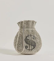 Get That Money Rhinestone Clutch