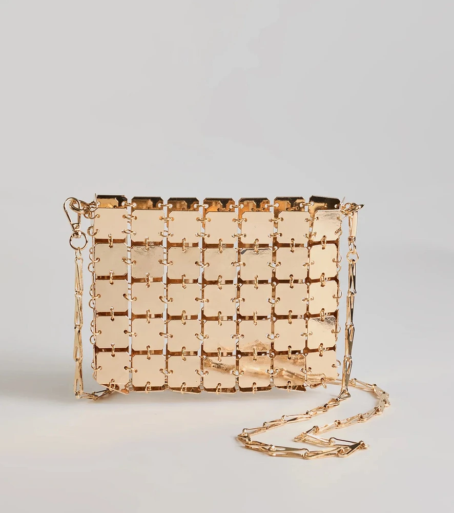 Made The List Square Chainmail Crossbody Bag