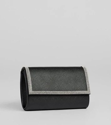 Sparkle Scene Rhinestone Foldover Clutch