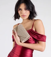 She's Ready Rhinestone Mesh Clutch