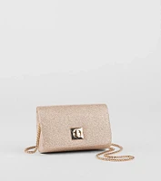 Here For The Party Metallic Crossbody Clutch
