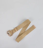 Serving Summer Raffia Stretch Belt