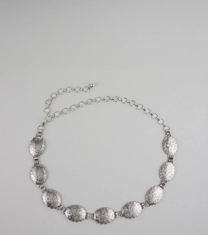 Gone Glam Concho Chain Belt