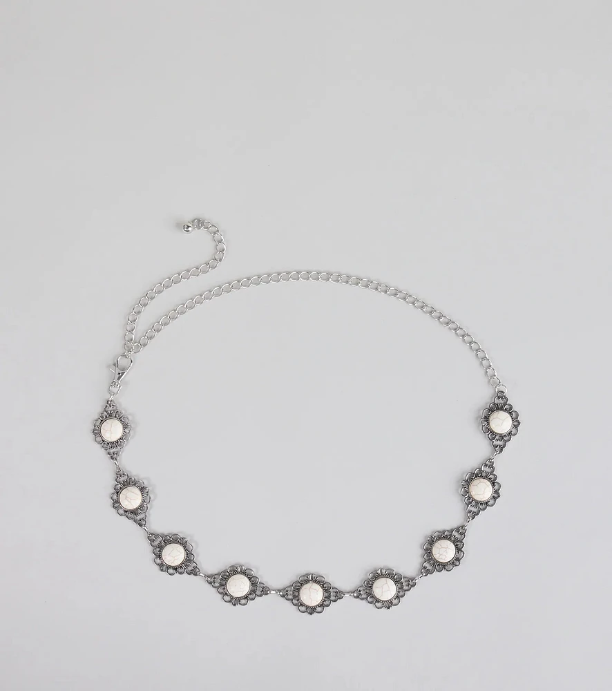 Changing The Game Stone Concho Chain Belt
