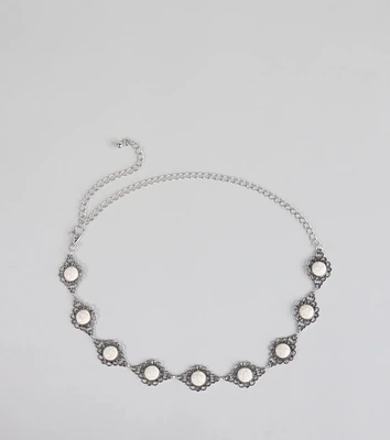 Changing The Game Stone Concho Chain Belt