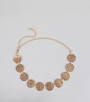 Moving Freely Medallion Chain Belt