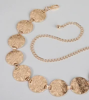 Moving Freely Medallion Chain Belt