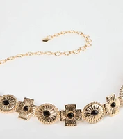 Boho Sleek Cross Concho Chain Belt