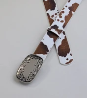 Moo Mood Cow Print Belt