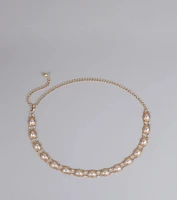 Glam Intentions Pearl Chain Belt