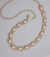 Glam Intentions Pearl Chain Belt