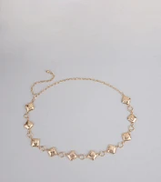 Square Up Textured Chain Belt