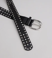Elevated Edgy Studded Faux Leather Belt