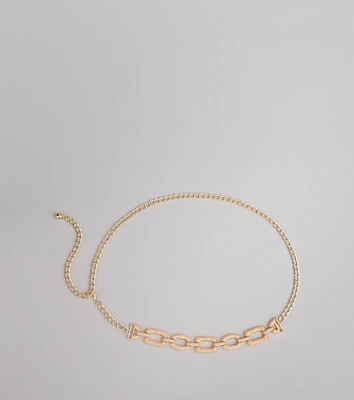 Charming Ways Textured Chain Belt
