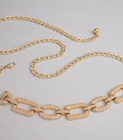 Charming Ways Textured Chain Belt