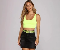 Electric Neon Snake Belt
