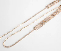 Looped Rhinestones Belt