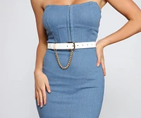 Sleek Swag Chain Belt Two Pack