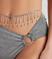 Glam Tassels Rhinestone Belt