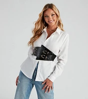 Style Secured Faux Leather Corset Belt
