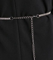 Enchanting Glamour Rhinestone Butterfly Belt