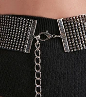 Festival Glam Rhinestone Fringe Belt