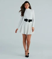 Glam Perfection Rhinestone Bow Stretch Belt