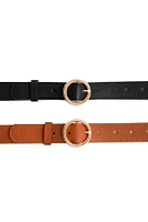 O Ring Buckle Skinny Belts