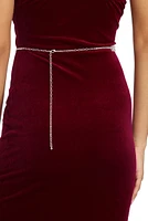 Looped Rhinestones Belt