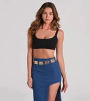 Riding Solo Rectangle Concho Chain Belt