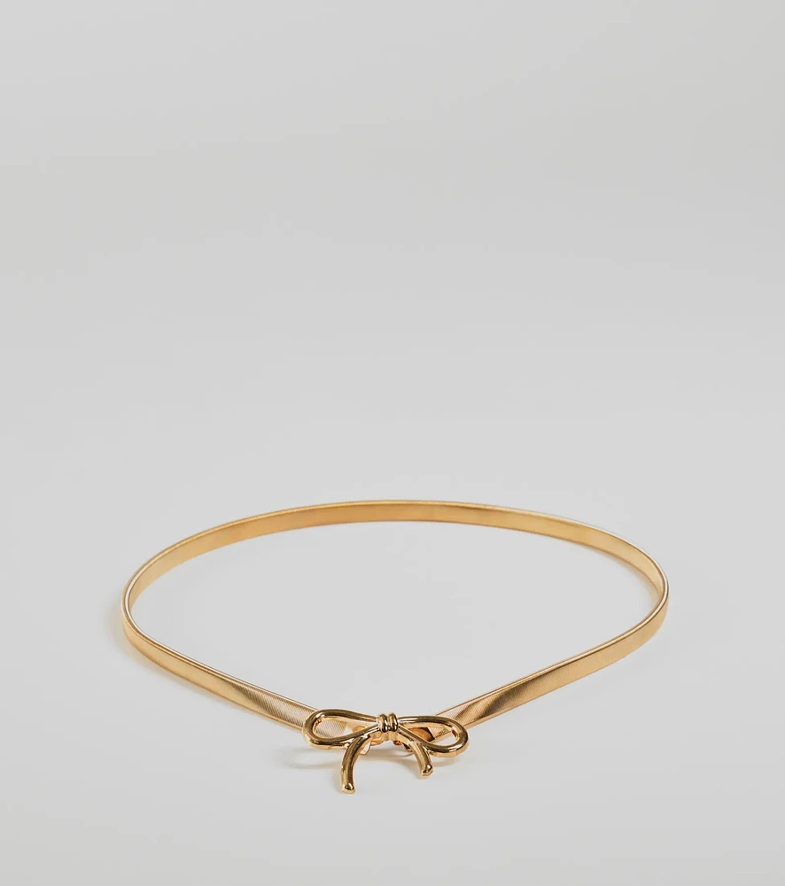 Sweetly Perfect Bow Stretch Coil Belt