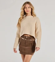 Trendy Vibes Textured O-Ring Chain Belt