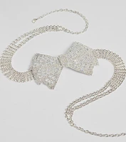 Sealed In Luxe Rhinestone Bow Belt