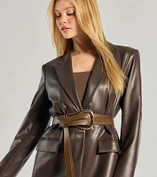 Trendy Silhouette Loop Buckle Wrap Belt