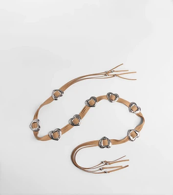 Wild Affair Heart Concho String Belt