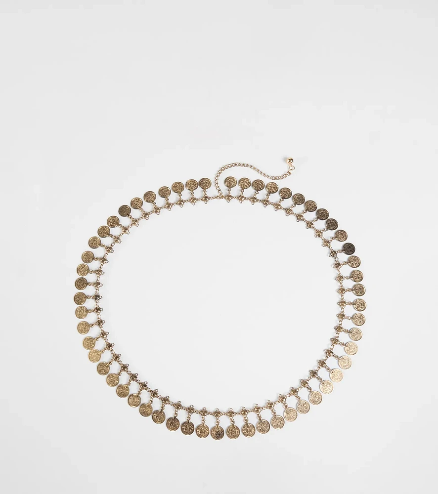 Boho Charm Coin Chain Belt