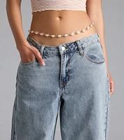Oh-So-Chic Faux Pearl Chain Belt