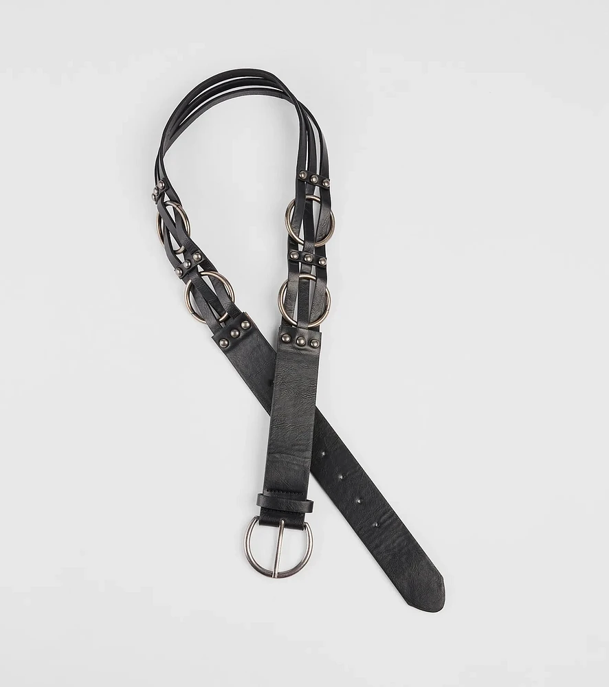 Elevated Trend O-Ring Faux Leather Belt