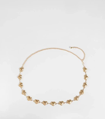 Western Cutie Concho Heart Chain Belt
