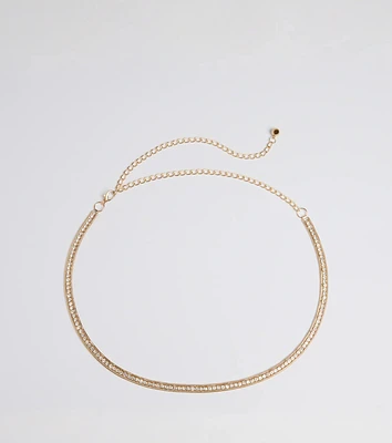 Main Attraction Rhinestone Chain Belt