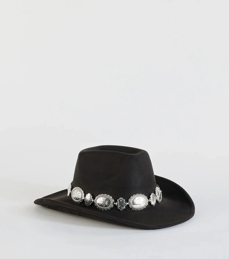 Western Chic Faux Suede Cowboy Hat