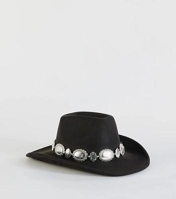 Western Chic Faux Suede Cowboy Hat