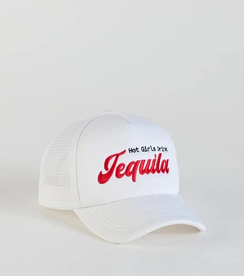 Hot Girls Drink Tequila Trucker Hat