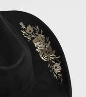 Western Blooms Embroidered Rose Cowboy Hat