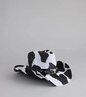Saddle Up Cow Print Cowboy Hat