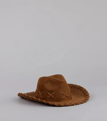 Rodeo Romping Lace-Up Cowboy Hat