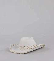 Rodeo Romping Lace-Up Cowboy Hat
