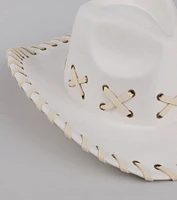 Rodeo Romping Lace-Up Cowboy Hat